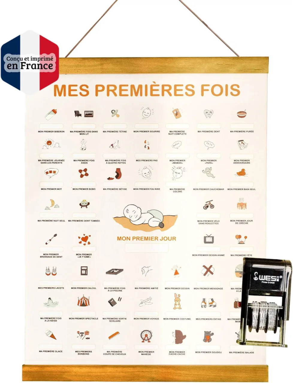 Affiche « Mes premières fois » à tamponner