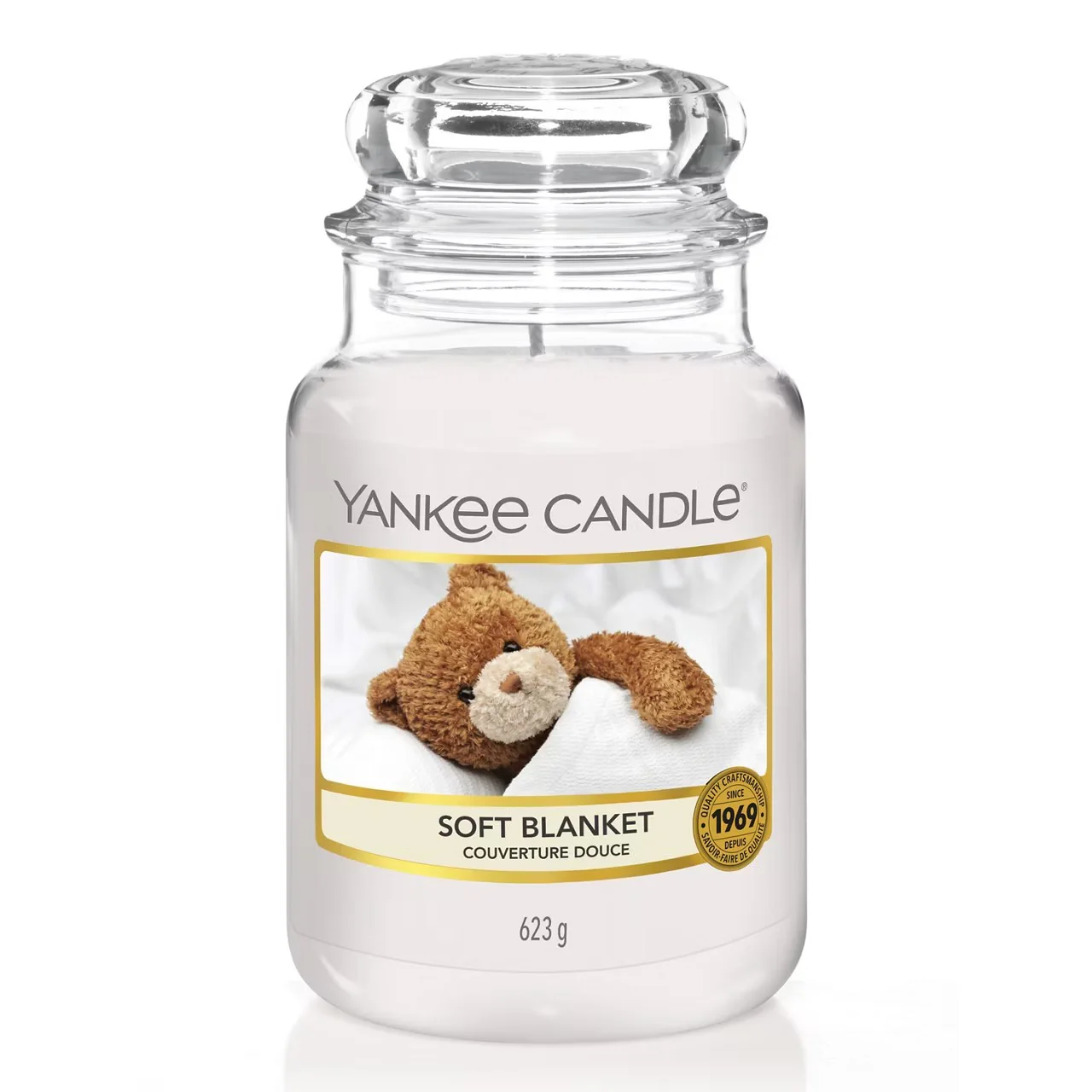 Bougie Yankee Candle Couverture douce, grande jarre