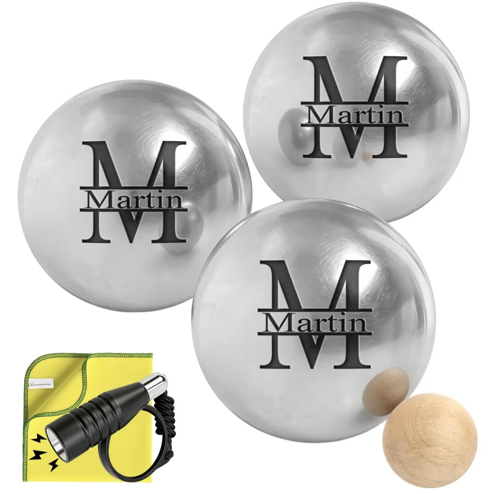 Boules de pétanque personnalisées avec gravure