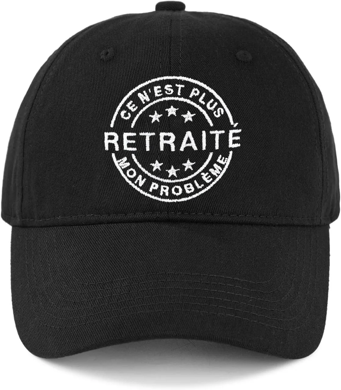 Casquette noire « Ce n’est plus mon problème, retraité »