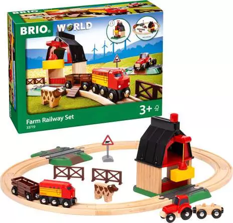 Circuit de train BRIO à la ferme