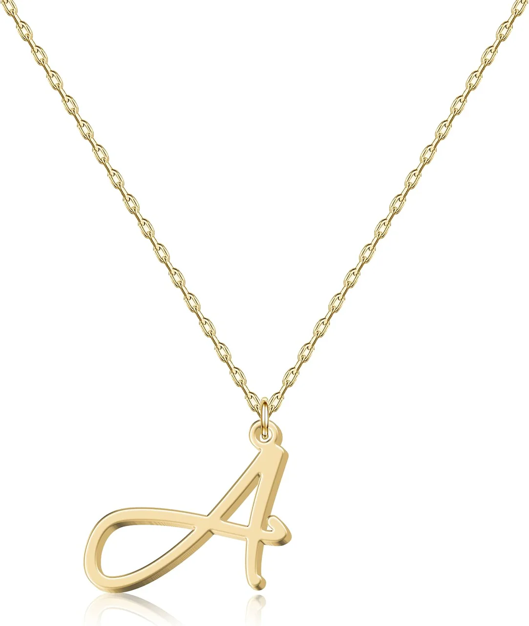Collier initiale personnalisée plaqué or
