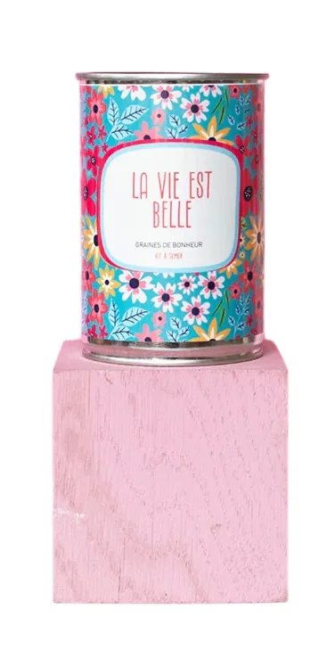 Kit de fleurs à semer « La vie est belle », fabriqué en France