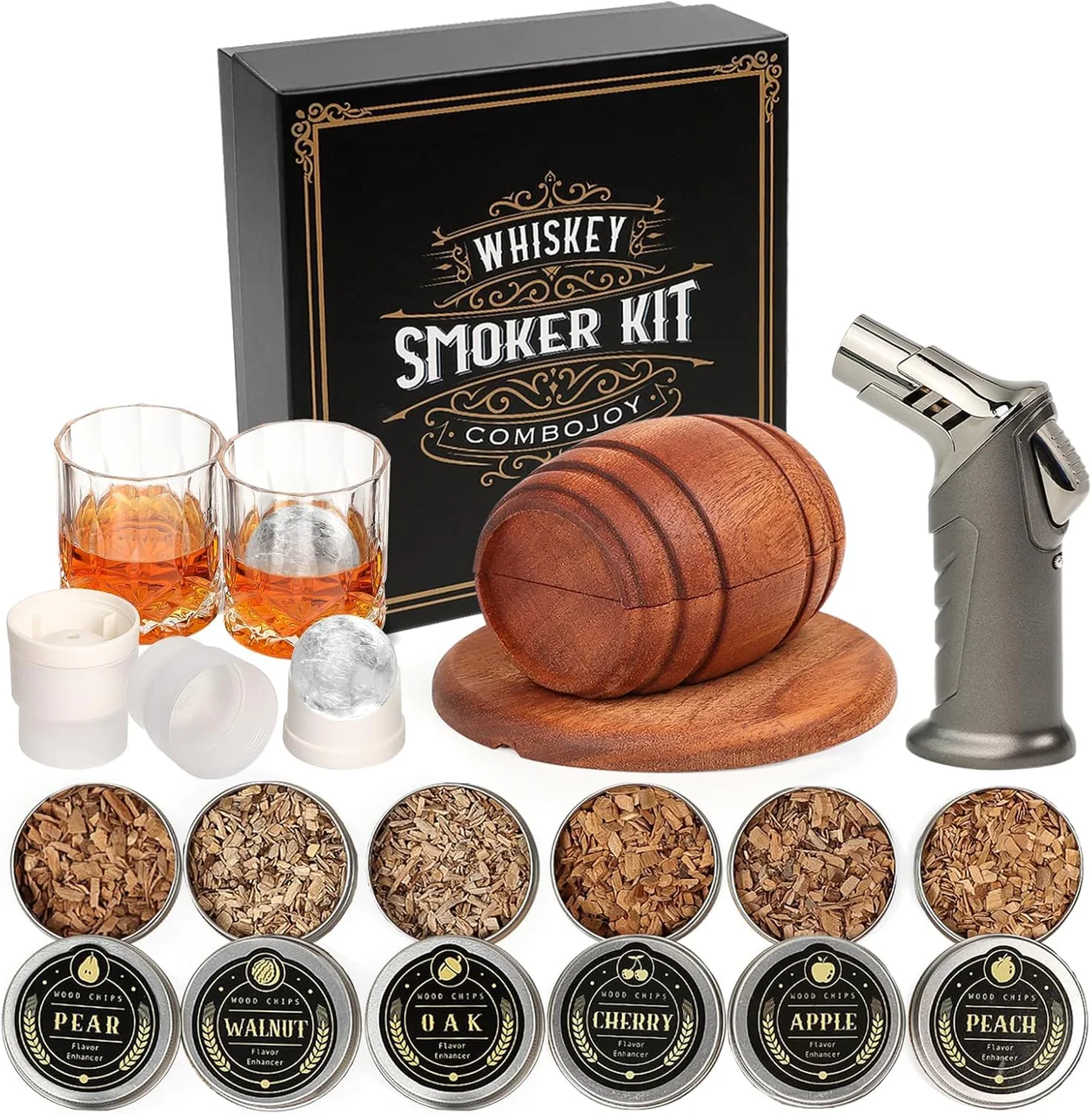 Kit fumoir à whisky avec deux verres