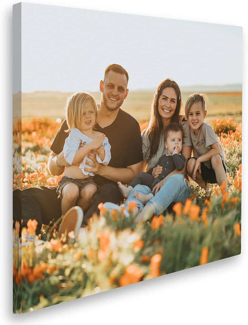 Portrait photo personnalisé sur toile avec cadre