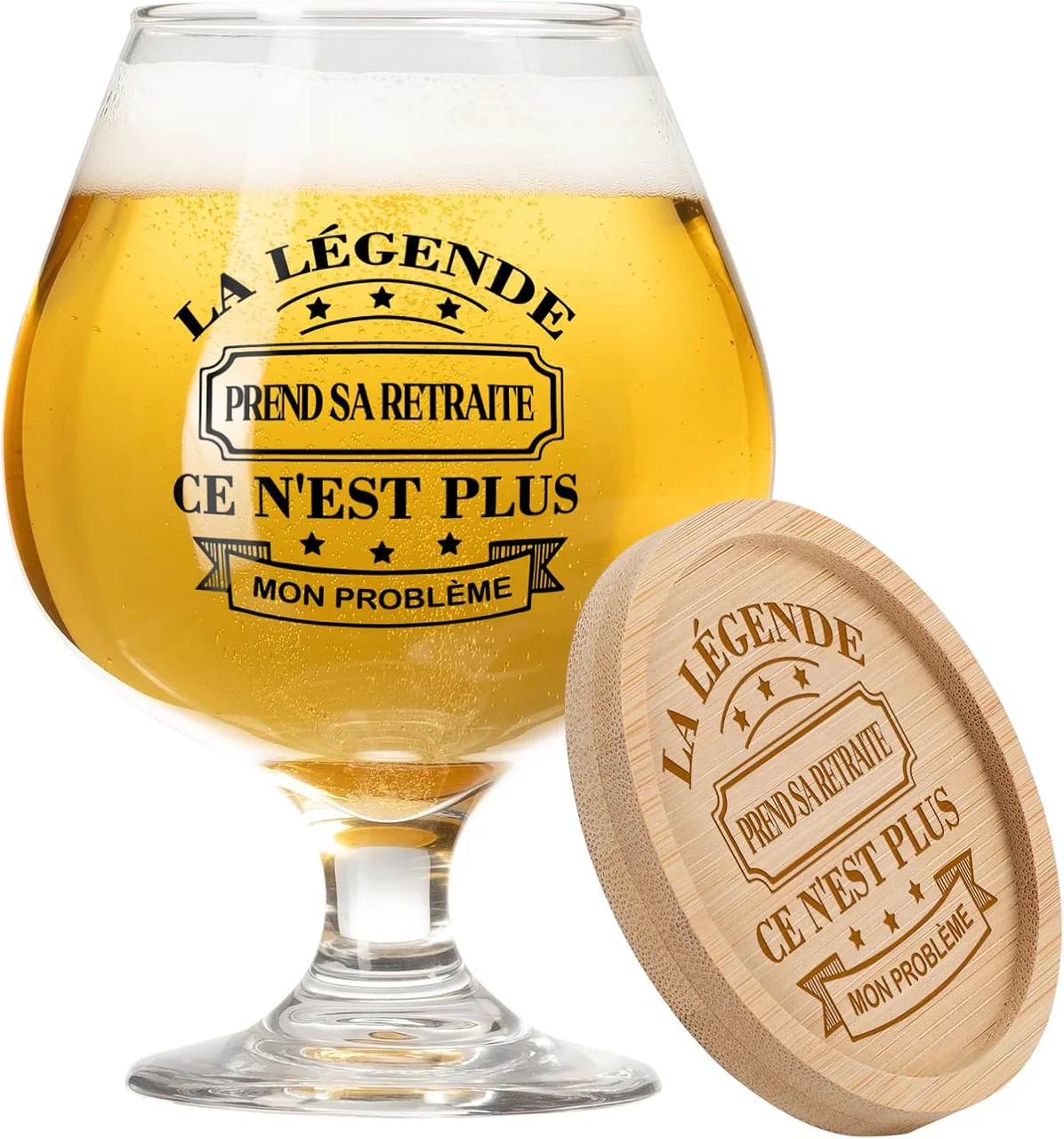 Verre à bière avec dessous de verre