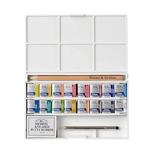 Winsor & Newton Cotman – Coffret aquarelle 16 demi-godets
