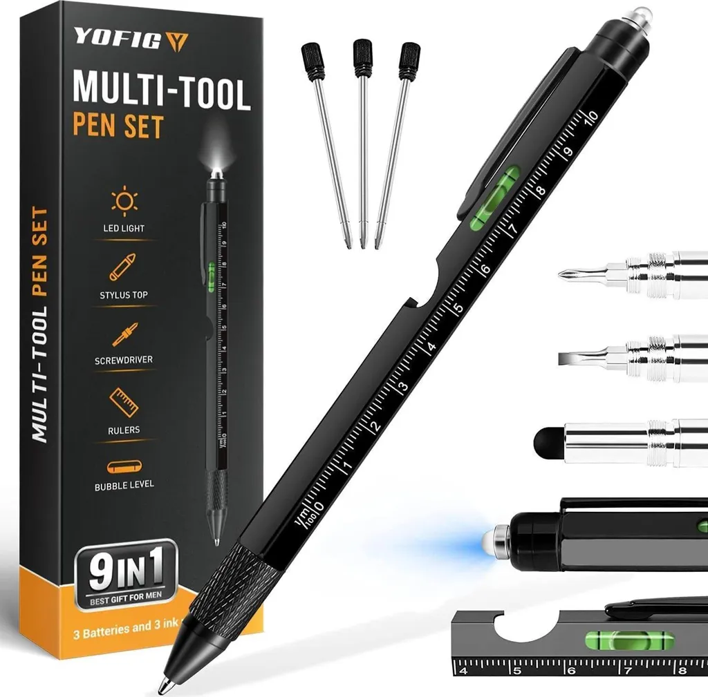 Stylo multifonction YOFIG – 9 outils en 1